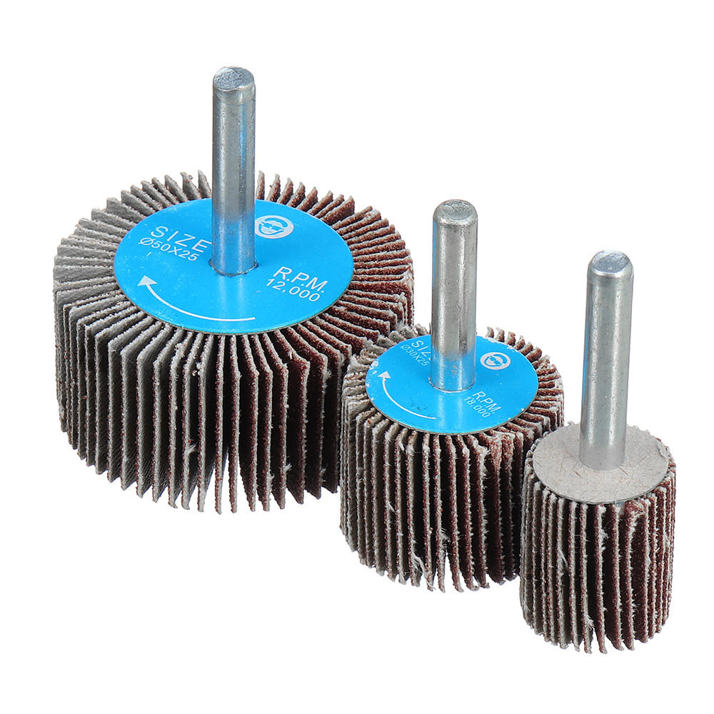 6mm Sanding Flap Wheel Disc Abrasive Grinding Shank For Drill Grit 40