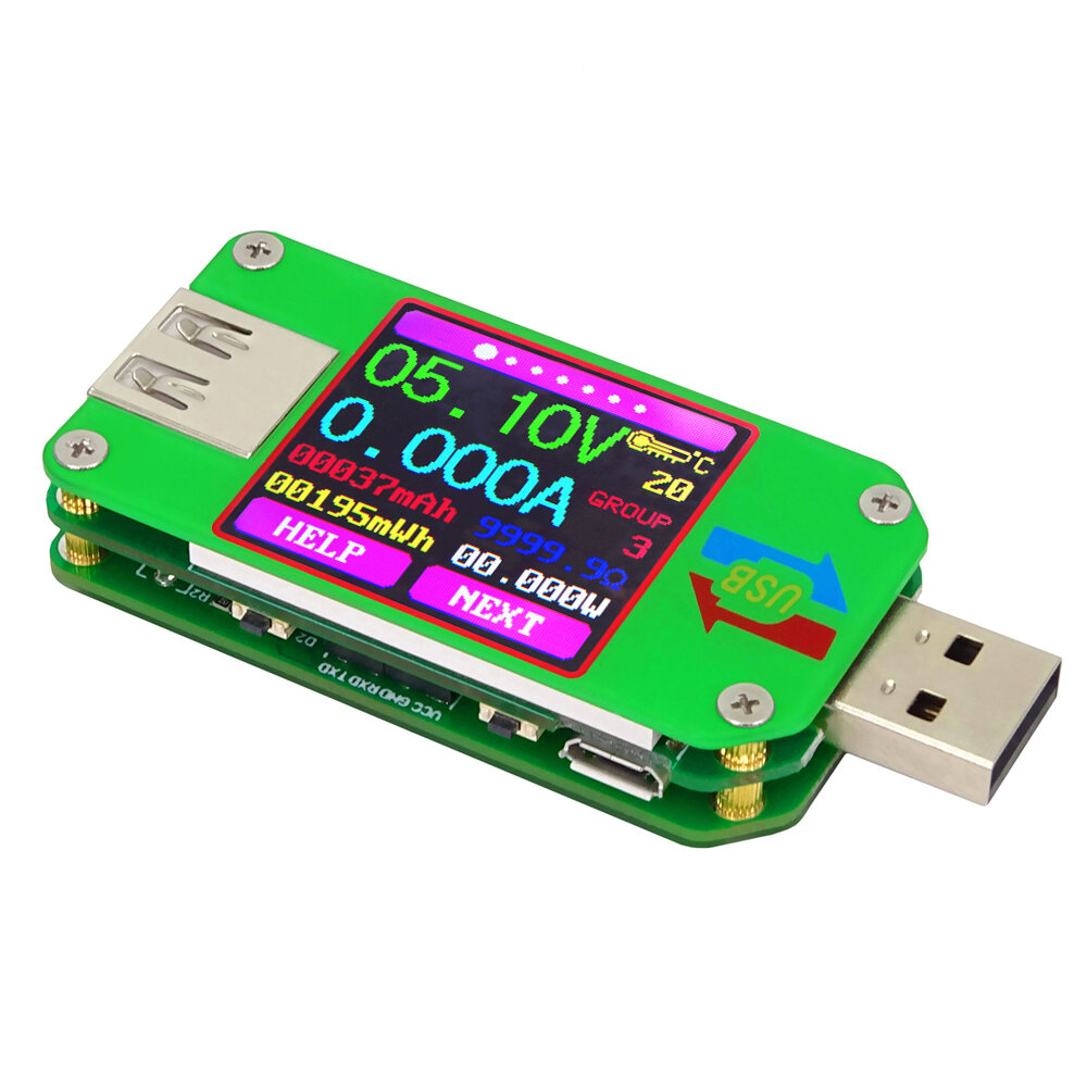LCD USB Détecteur voltmètre ampèremètre capacité électrique testeur tension Current Meter
