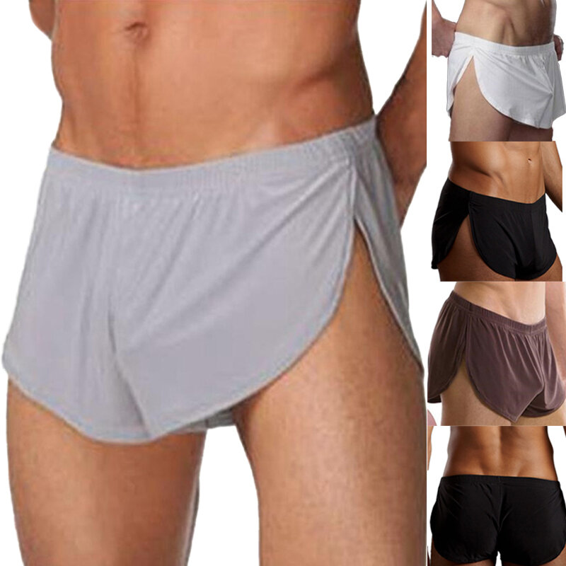 Uomo Mutande Boxer Biancheria Intima senza Cuciture Sottile Rigonfiamento Pouch