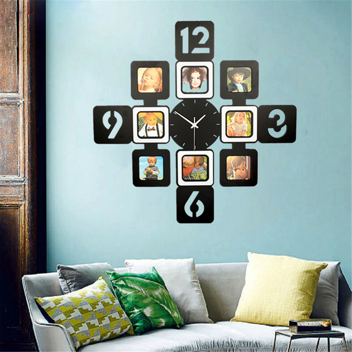 Modern Wall Clock Photo Frame Pomchal