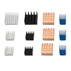 12pcs Rame / Kit dissipatore di calore per dissipatore di calore in alluminio per Raspberry Pi 3B