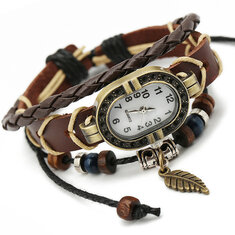 Deffrun Einzigartiges Design Retro Style Damen Armbanduhr