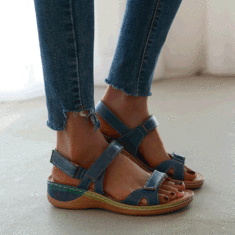 Women Adjustable Hook Loop Soft Casual Summer Wedge Sandals