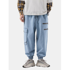 Mens New Fashion Casual Loose Plus Tamaño Guapo Retro Jean