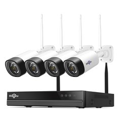 Kit POE NVR CCTV Hisee H.265 8CH 4MP POE impermeabile IP fotografica Proiettile Sicurezza domestica fotografica Sistema ONVIF esterno