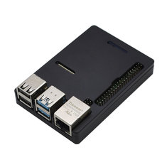 Caisse protectrice ultra mince en métal d'alliage d'aluminium de commande numérique par ordinateur noir / argent pour Raspberry Pi 4 Model B