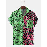 Original
Camisas de manga corta de patchwork de moda para hombre nueva moda