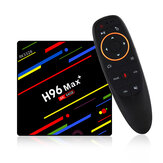 H96 Max Plus RK3328 4G / 64G Android 8.1 USB3.0 Controle de Voz TV Caixa Suporte HD Netflix 4 K Youtube 