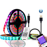 DC5V 1M 2M WS2812B 5050 Bluetooth USB APP Contrôle RGB Kit adressable individuellement LED Bande lumineuse