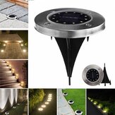 Solaire alimenté 12 LED enterré lumière sous terre lampe chemin extérieur jardin décor