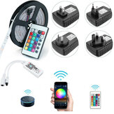 5M SMD2835 Alexa Smart Home Contrôleur WIFI APP Contrôle Non-étanche RVB LED Bande Lumière DC12V