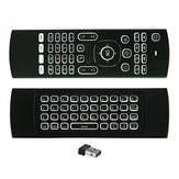 MX3 sem fio QWERTY branco Backlit 2.4GHz mouse teclado de ar para TV Box MINI PC