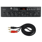 ST-50 2x400W HIFI Bluetooth Amplificador Suporte Cartão de Memória USB Microfone FM