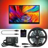Ambilight DC5V 2M / 3M / 4M / 5M WS2812B 5050 RGB Dream اللون USB التطبيق LED Strip ضوء for Desktop الكمبيوتر شاشة