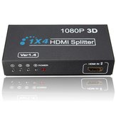 1 Entrada 4 Saída HD 1080P 3D 1.4 HD Adaptador AC Interruptor Amplificador Duplicador Divisor