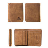 メンズPUレザーショートウォレットコインカードホルダー財布バッグマネークリップビルフォールド屋外旅行