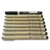 8 pc Pigmento Micron Sakura Neelde Soft Escova Desenho Caneta 005 01 02 03 04 05 08 Escova Caneta Marcadores de Ponto Fino