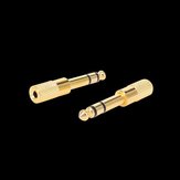 Original
Chapado en oro 6.35 mm Revoluciones 3.5 mm Adaptador de audio hembra 3.5 mm Jack Auricular Adaptador