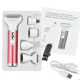 Original
Afeitadora eléctrica 5 EN 1 sin dolor Cabello Depiladora Depiladora USB recargable con 5 accesorios desmontables para Bikini Trimmer / Nose Cabello Trimmer / ceja Shaper / Body Shaver