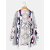 Grote maten contrasterende mantelvesten met lange mouwen