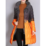 Elegante polka dot lange jas