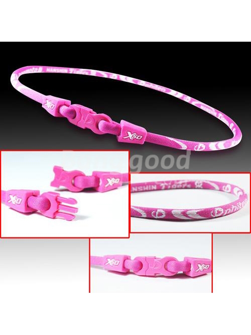 Newest Style Pink Phiten Rakuwa Titanium X50 Necklace