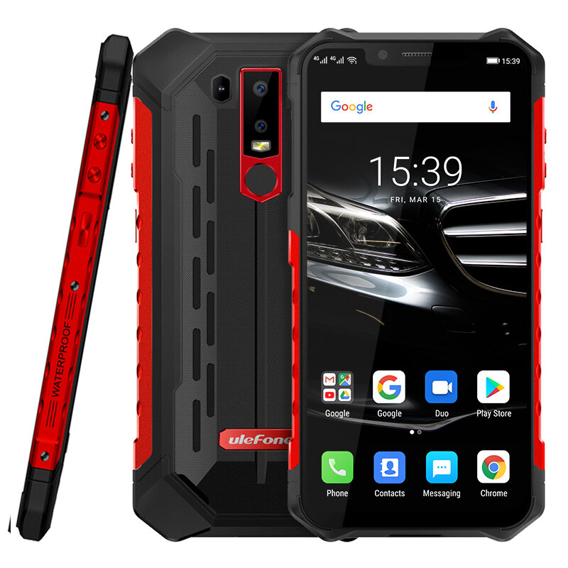 Ulefone ARMOR 6E NFC IP68 IP69K waterdicht 6.2 inch 5000mAh 4GB 64GB Helio P70 Octa core 4G smartphone