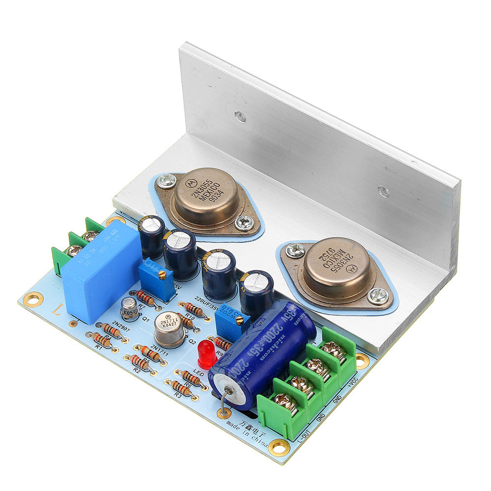 10 15W JLH1969 Amplificador AMP Placa de canal izquierdo PCB ensamblada MOT 2N3055 10 15W JLH1969 Amplificador AMP Placa de canal izquierdo PCB ensamblada MOT 2N3055