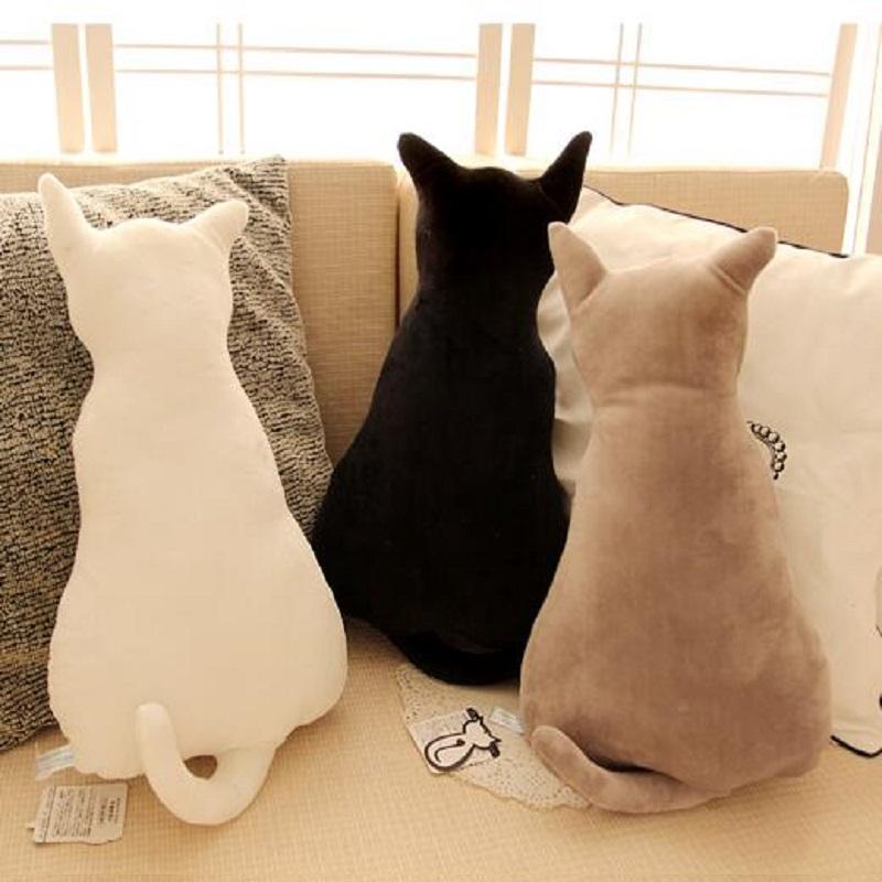 Kcasa Super Cute Pillow Soft Plush Cat Back Sofa Cushion Toys Stuffed Creative Retro A Lice Cats Big
