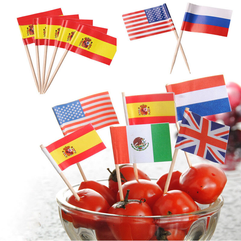 50pcs American Flag Cake Decoration Cupcake Picks