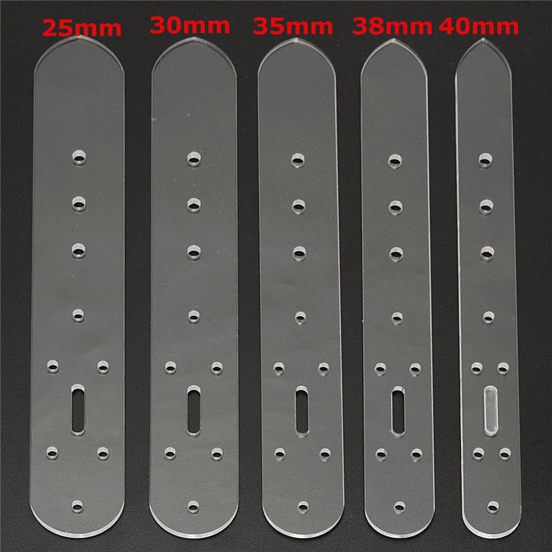 5pcs//set Acrylique Cuir Boucle de ceinture Tête fin Modèles Pochoir Outil ^ P