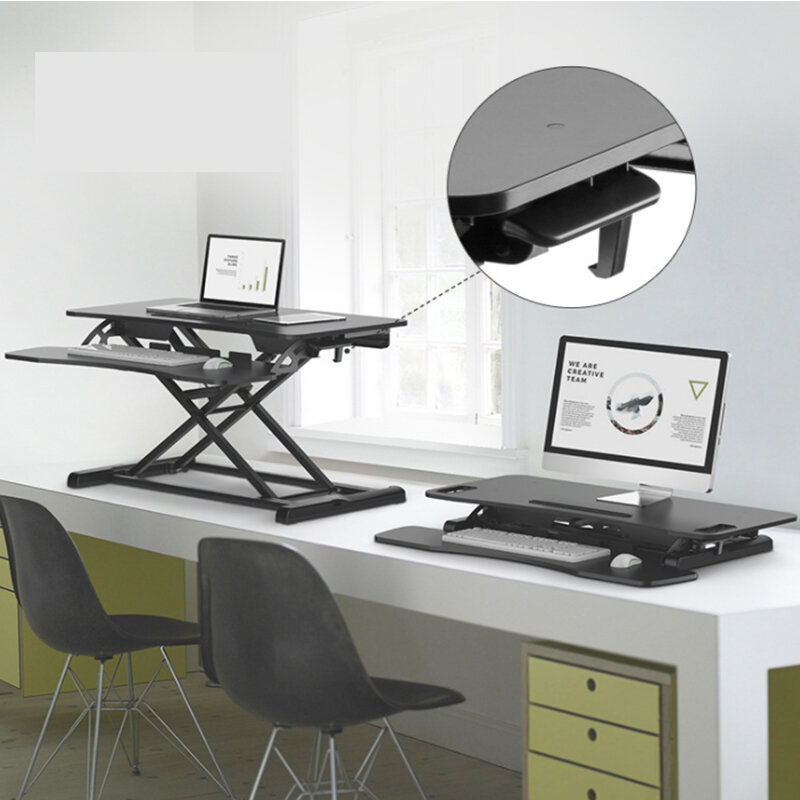 Brateck Dws06 02 Height Adjustable Sit Stand Desk Riser Foldable