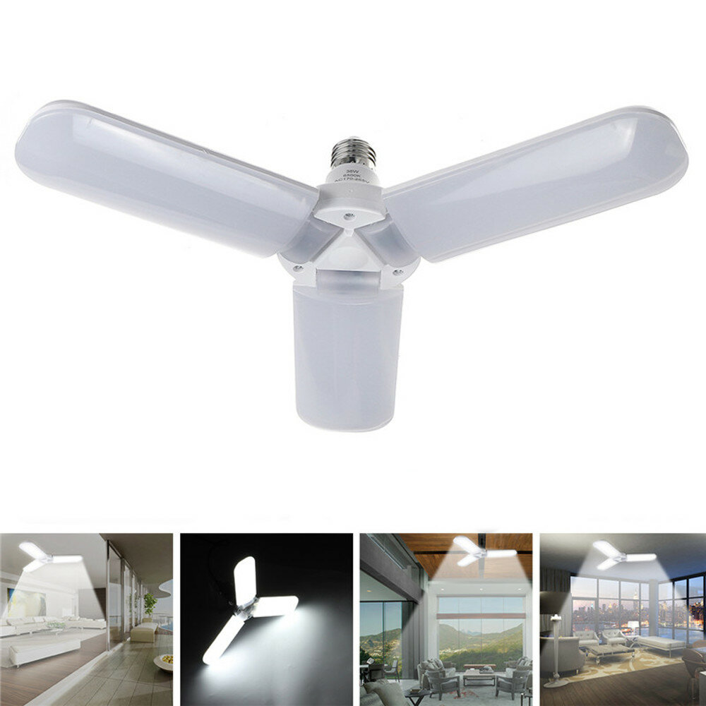 E27 36w Foldable Led Ceiling Fan Light Bulb Night Lamp Chandelier For Hallway Indoor Home Use