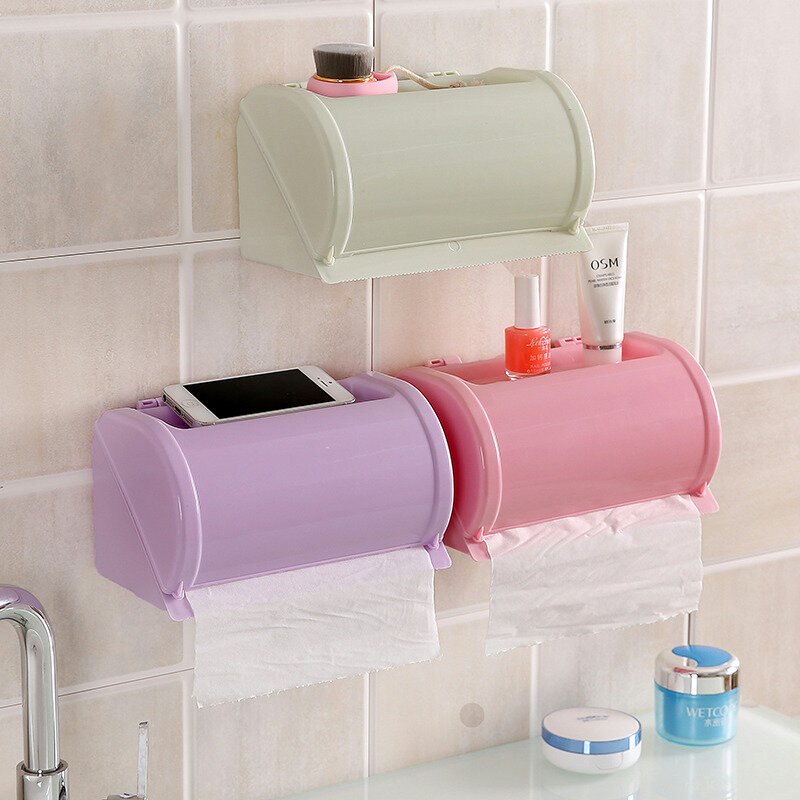 Porta carta igienica in plastica impermeabile da parete Porta carta igienica Porta rotolo di carta Accessori bagno