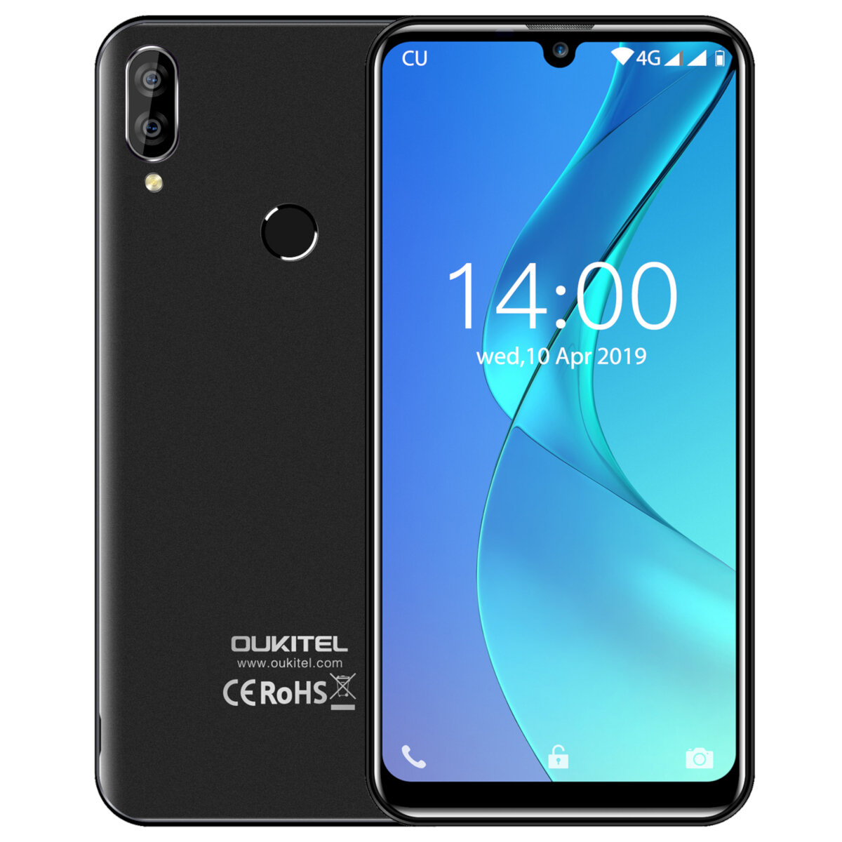 OUKITEL C16 Pro Schermo Waterdrop da 5.71 pollici Android 9.0 3GB 32GB MT6761P Quad Core 4G Smartphone
