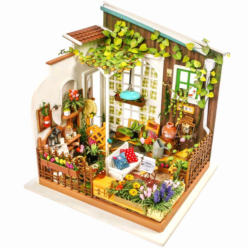 Top À faire soi-même Artisanat miniature maison de poupées-Wood Dollhouse-UK Stock Livraison rapide