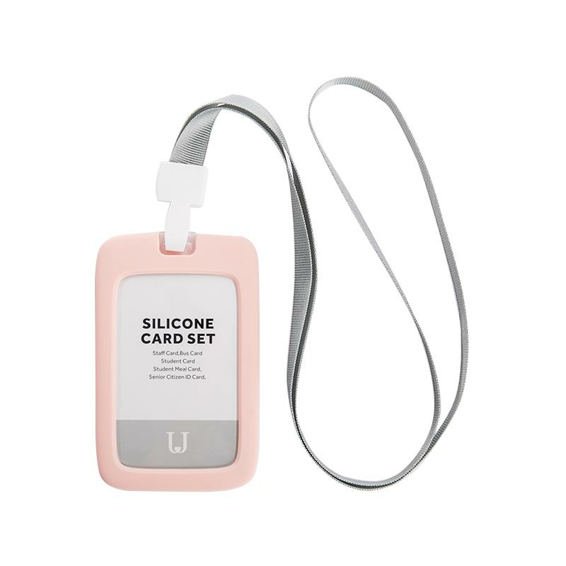 1PC Plástico Trabajo ID Tarjeta Badge Titular Correa cuello Lanyard Claro BC