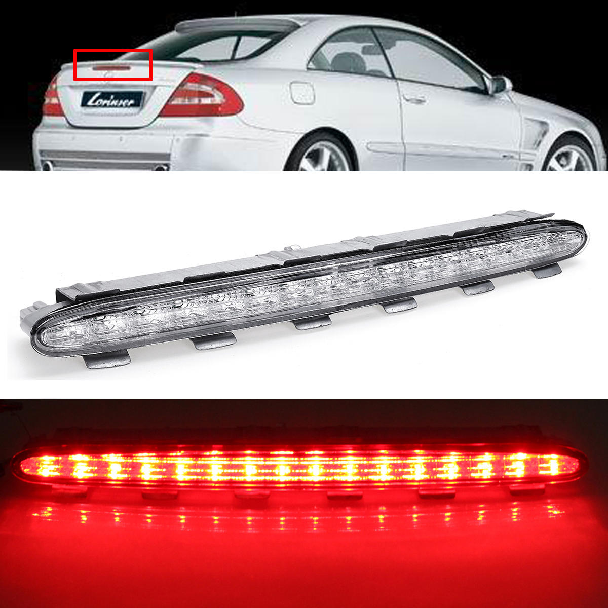 Car Rear 3rd Tail Brake LED Light Stop Lamp For Mercedes Benz CLK 2002-2009