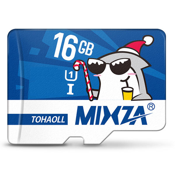 Mixza Christmas Shark Limited Edition 16GB U1 Class 10 TF Micro Memory بطاقة for DSLR رقمي الة تصوير TV Box MP3 Mixza Christmas Shark Limited Edition 16GB U1 Class 10 TF Micro Memory بطاقة for DSLR رقمي الة تصوير TV Box MP3