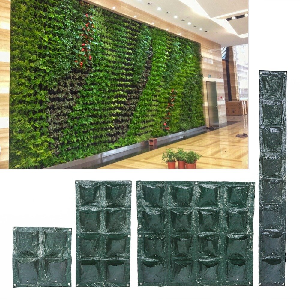 4 8 16 Pockets Vertical Garden Plant Growing Container Bag 4 8 16 Pockets Vertical Garden Plant