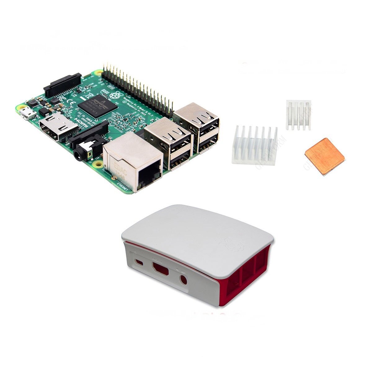 For Raspberry Pi Computer B Clear Case Box Model D Pi Protector Heatsink Set