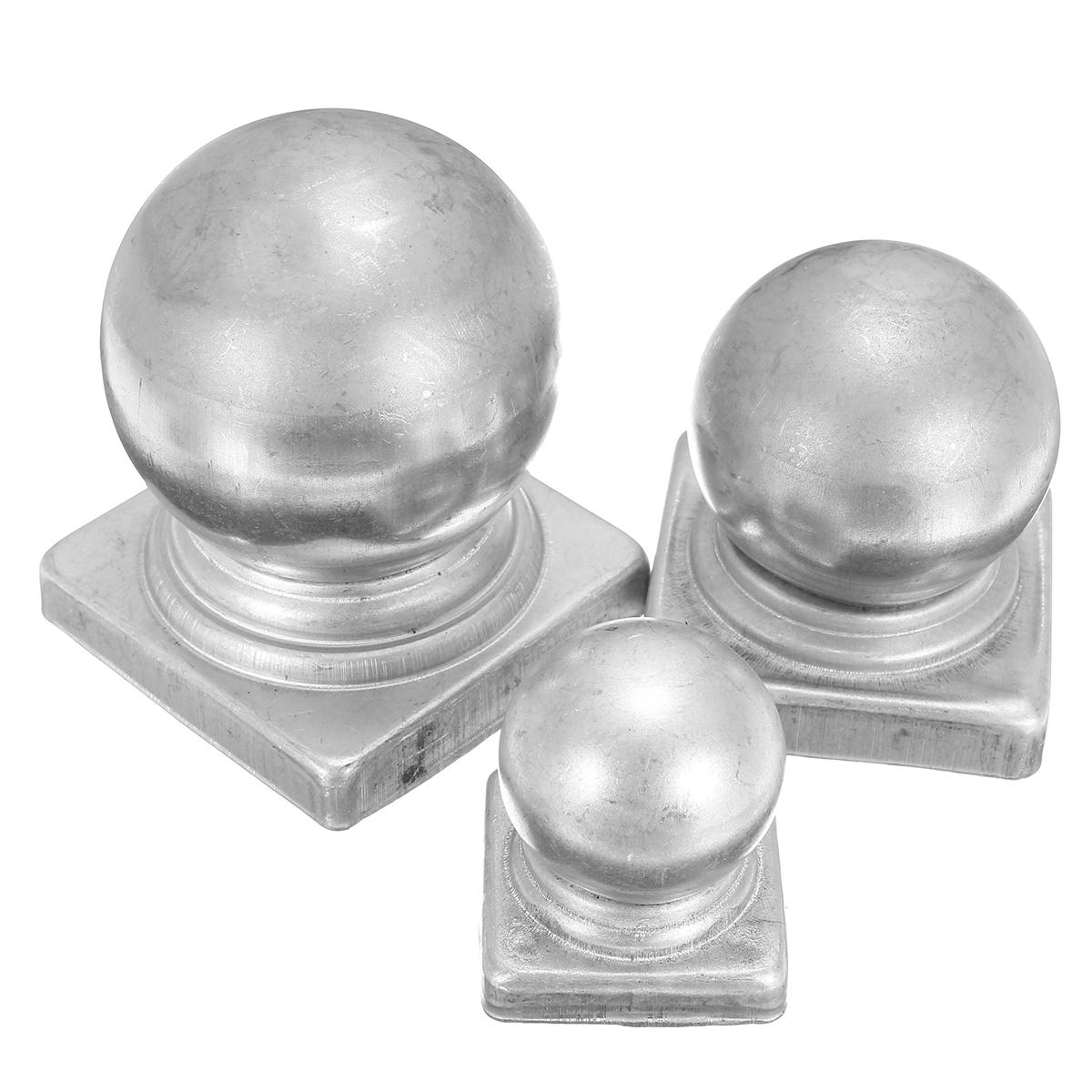 40mm 60mm 70mm Iron Ball Top Fence Finial Post Cap With Flat