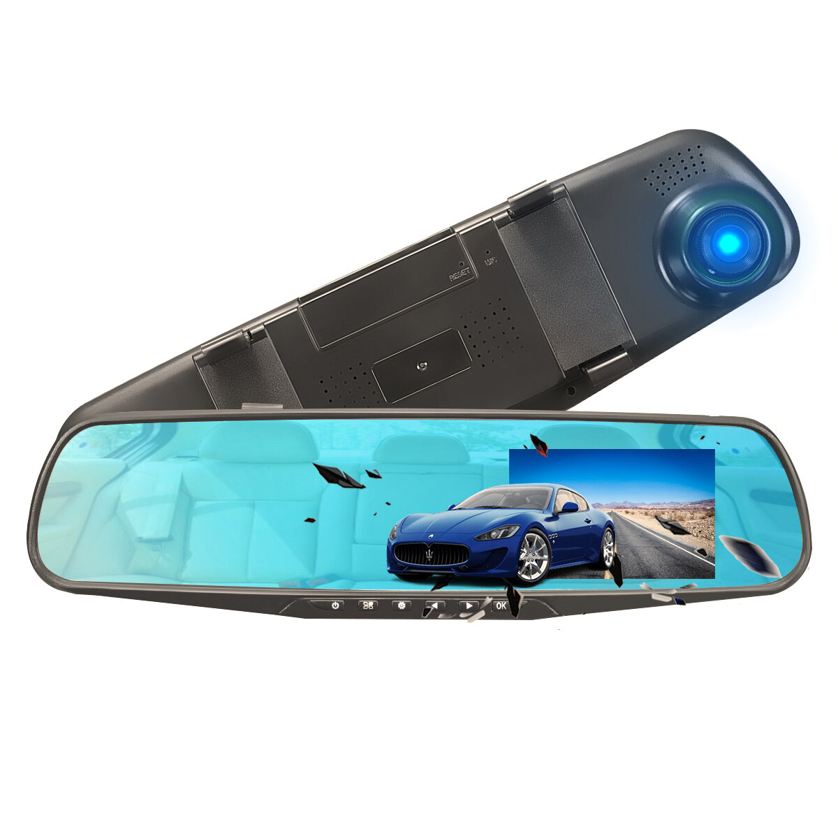 2.8/'/' HD 1080P Car DVR Motion Detection Rearview Mirror Dash Cam Recorder US