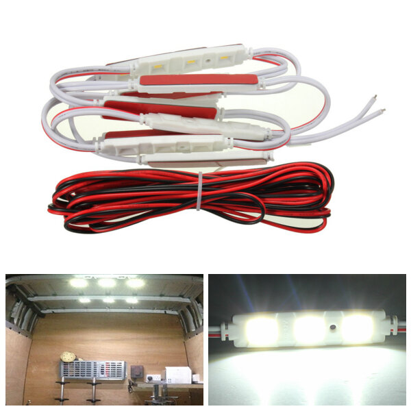 Car Light Kit Interior 12V White 60 LED For LWB Van Sprinter Ducato Transit VW