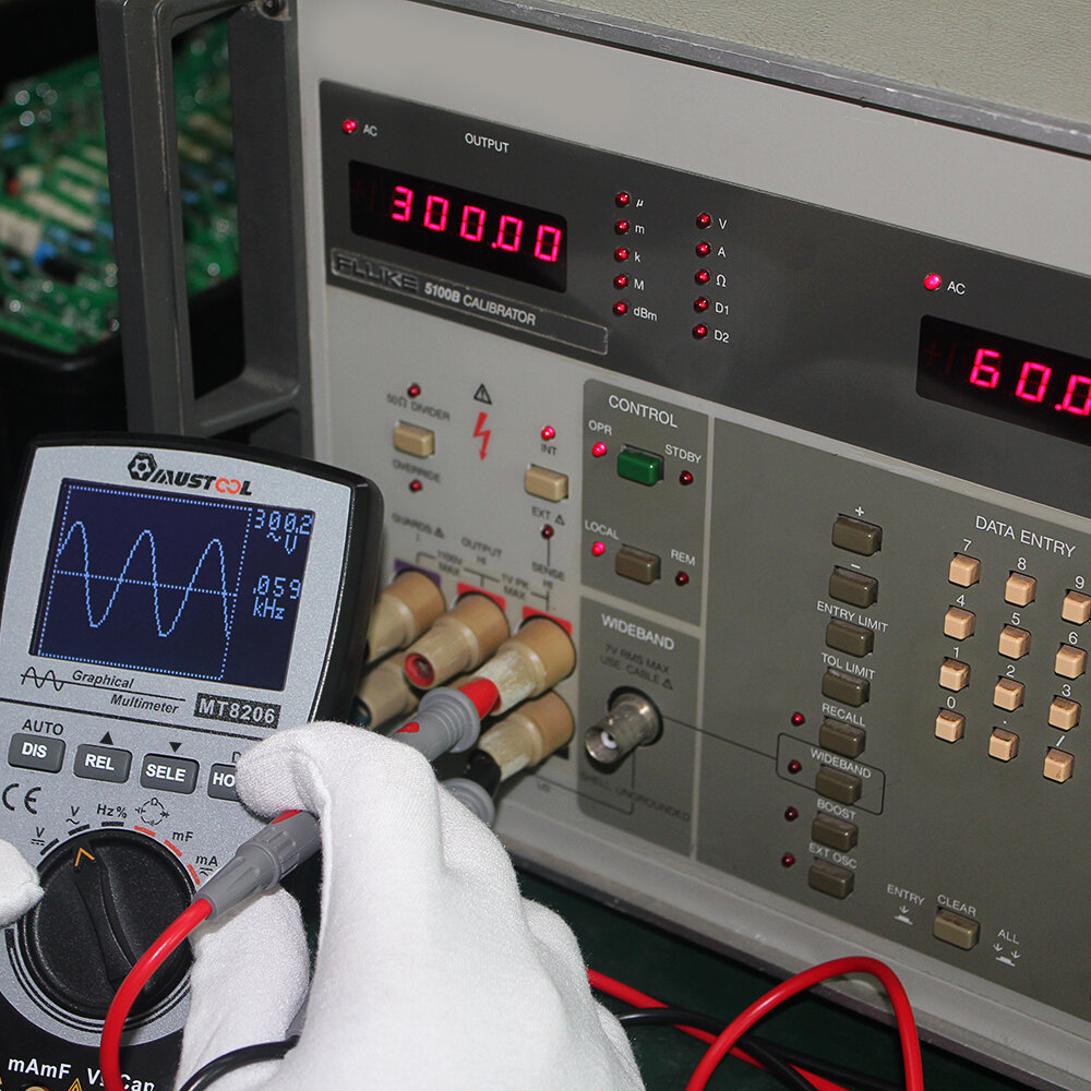 Multim/ètre oscilloscope portable,2 en 1 oscilloscope multimetre intelligent testeur de courant//tension//r/ésistance avec graphique /à barres analogiques