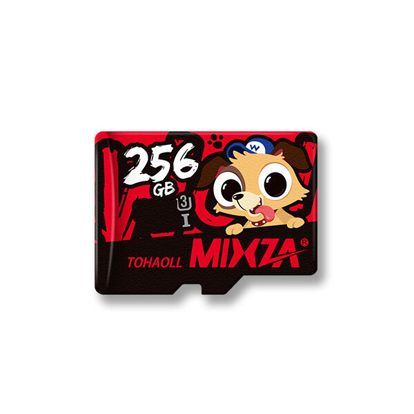 Mixza سنة الكلب طبعة محدودة U3 256GB TF الذاكرة بطاقة Mixza سنة الكلب طبعة محدودة U3 256GB TF الذاكرة بطاقة