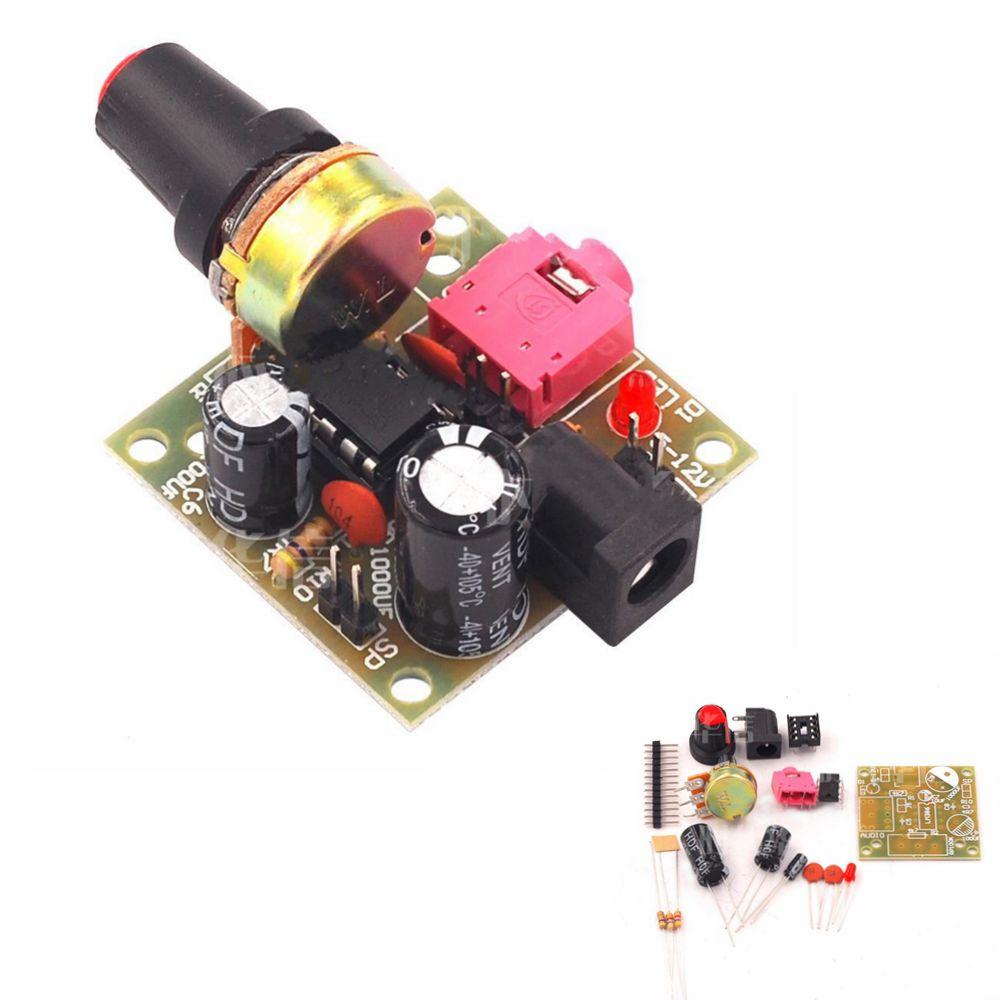 5V-12V LM386 Amplifier Board DIY Kit Components