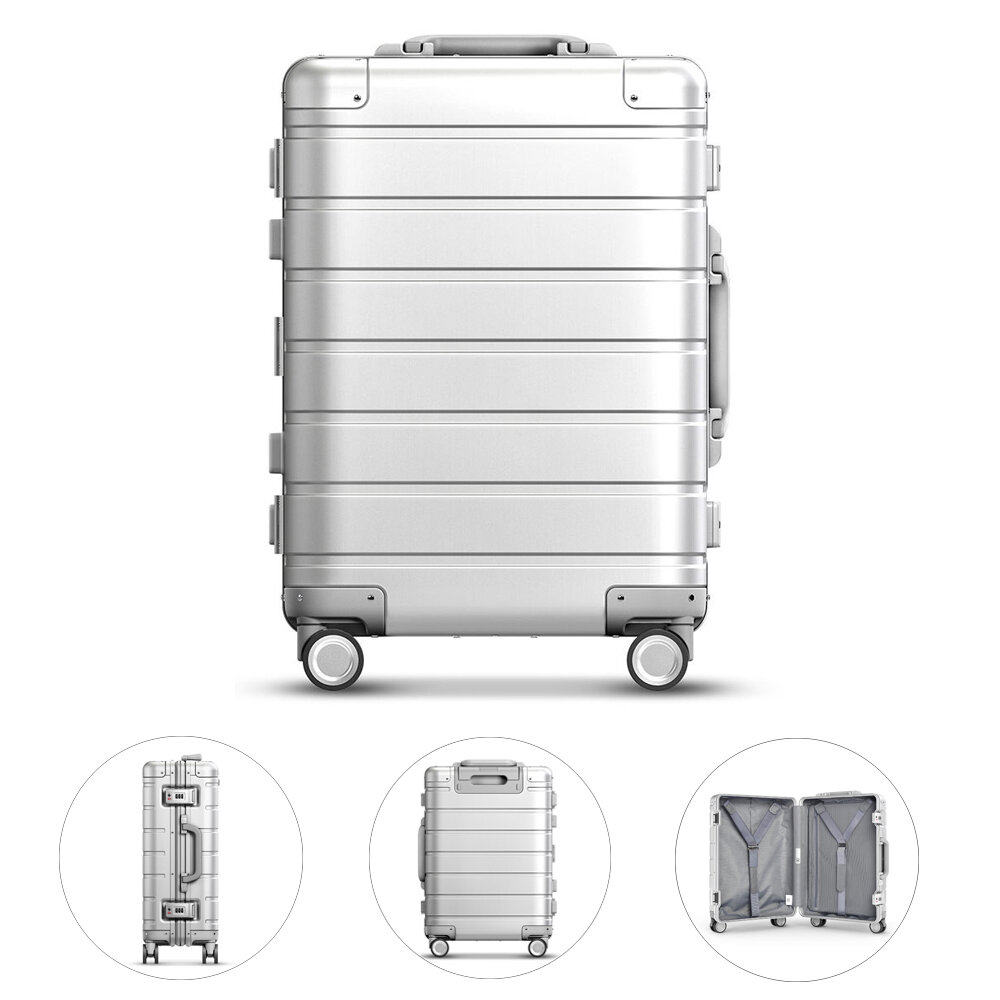 90FUN 20 inch reiskoffer 31L aluminium TSA-slot draaiend wiel Bagage koffer van Xiaomi Youpin