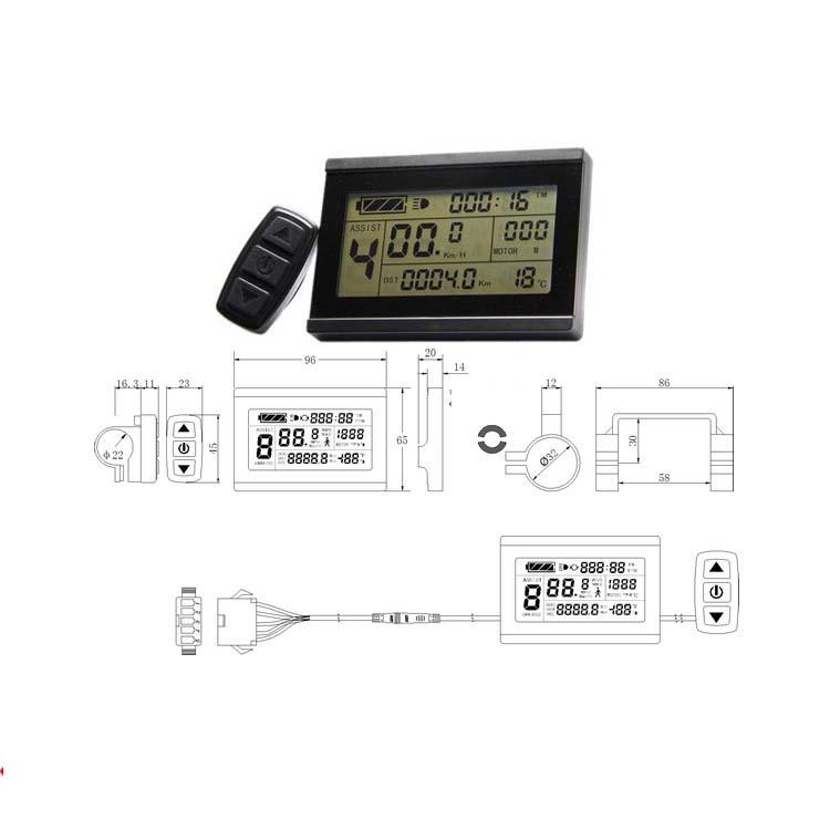 24V//36V//48V//60V//72V LCD3 Display Meter//Control Panel For E-Bike Conversion Parts