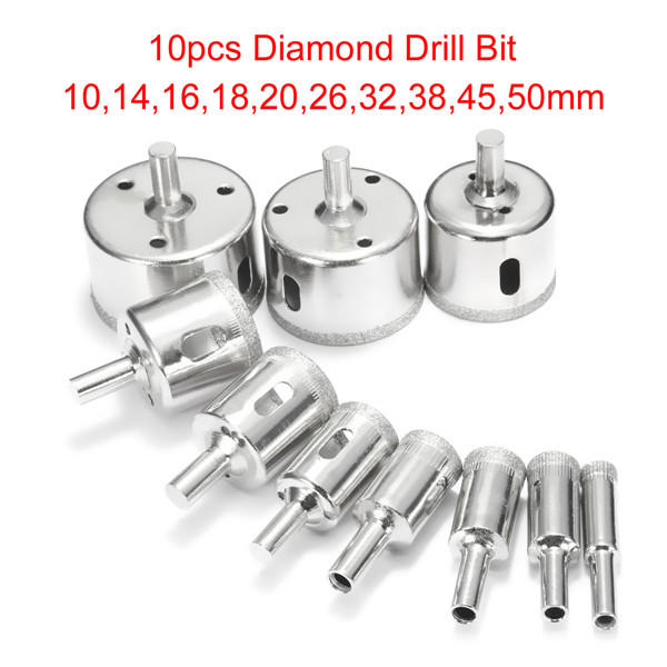 10pcs 14 mm Diamant Trou Scie Carrelage Verre Céramique Porcelaine Marbre Foret